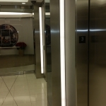 GE 801 Elevator Lobby 1 - Galaxy Glass and Stainless Steel