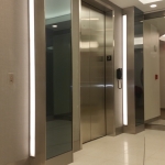GE 801 Elevator Lobby 2 - Galaxy Glass and Stainless Steel